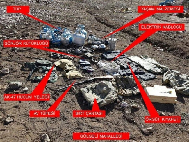 PKK'ya ağır darbe ! Mühimmatları ele geçirildi