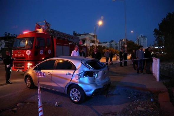 Kaza yapan oğluna defalarca tokat attı