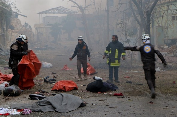 Halep'te sokaklar ceset kaynıyor