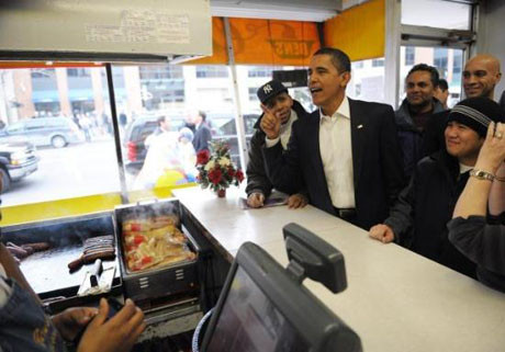 Obama halkın arasında