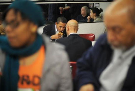 Obama halkın arasında