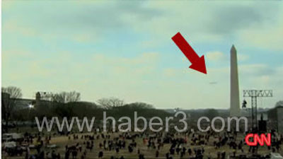 Obamanın yemininde UFO görüntülendi
