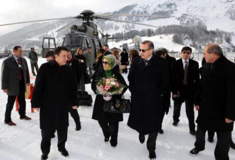 Erdoğan ailesi Davosta