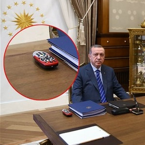 Erdoğan'ın masasında ilginç detay !