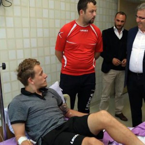 Alex Amado hastaneye kaldırıldı