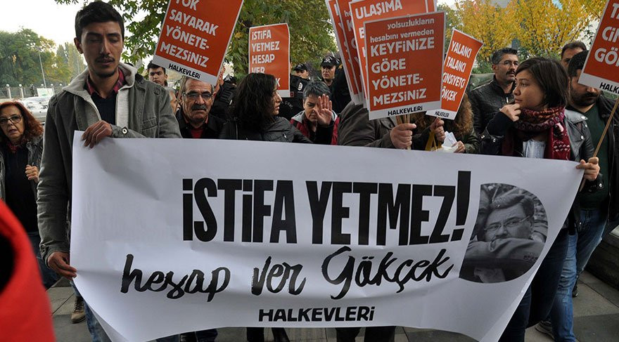 Ankara'da Melih Gökçek eylemi