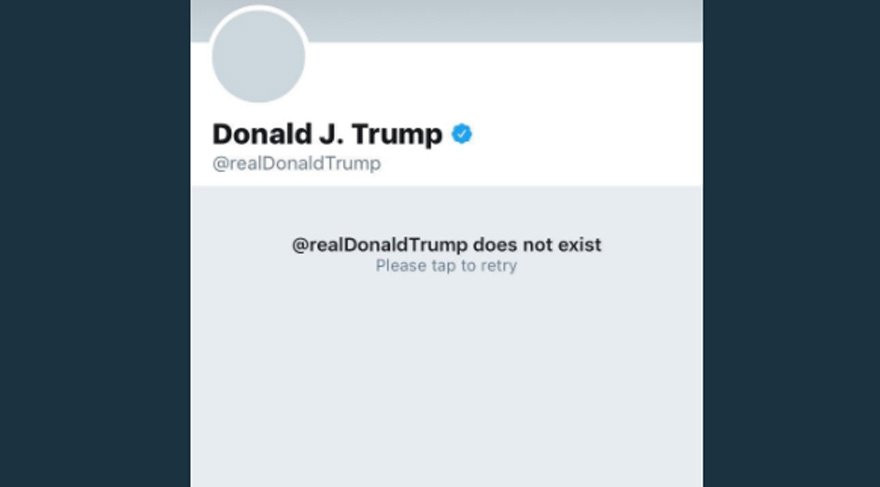 Trump'ın Twitter hesabı silindi ! 