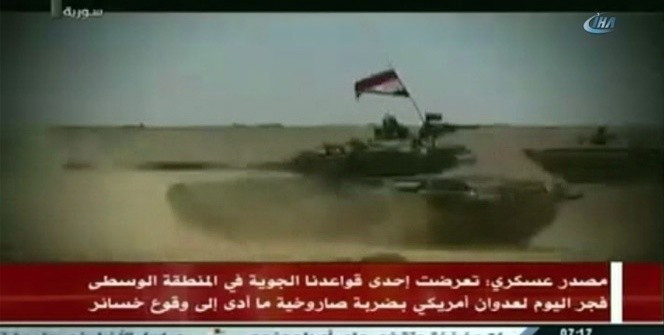 Suriye Devlet Televizyonu askeri klip yayınlıyor