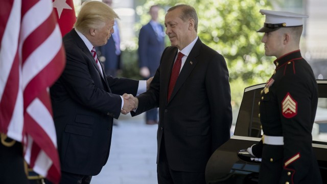 Erdoğan-Trump görüşmesinden kareler