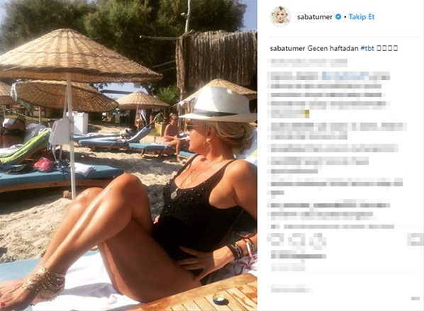 Saba Tümer yaza mayolu fotoğrafla veda etti