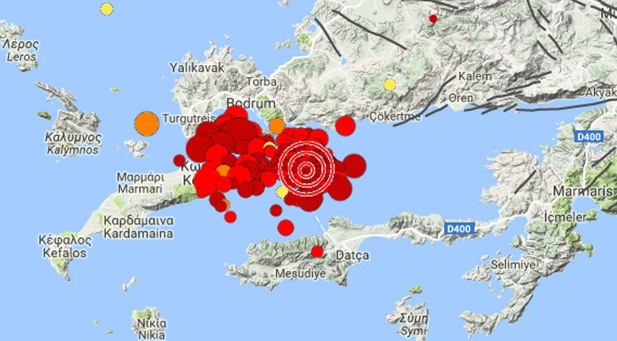 Kandilli açıkladı: Depremin büyüklüğü 6.6, hissedilen 7.0