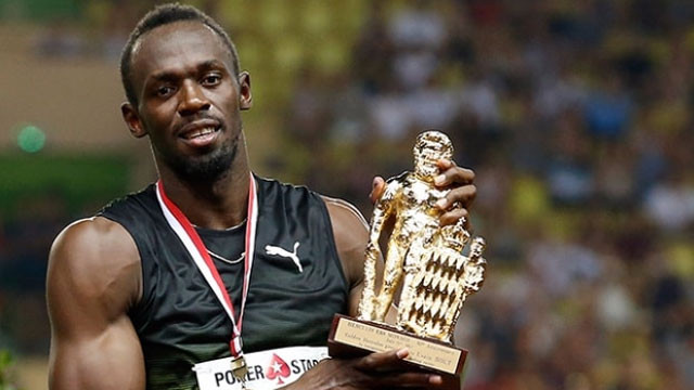 Usain Bolt bu kez Monaco'da 'uçtu'