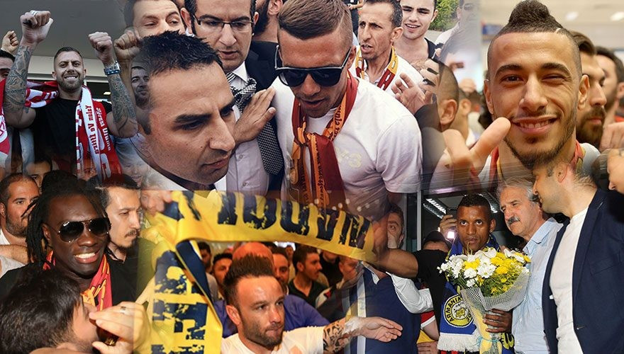 Türkiye'de çılgınca karşılanan futbolcular