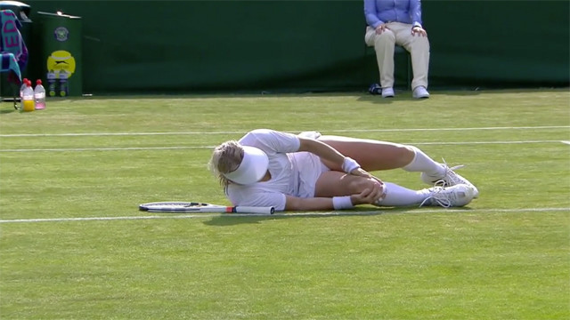 Wimbledon’da korkutan sakatlık !