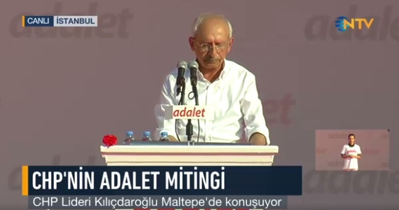 Kılıçdaroğlu Adalet Mitinginde 10 maddelik manifesto açıkladı