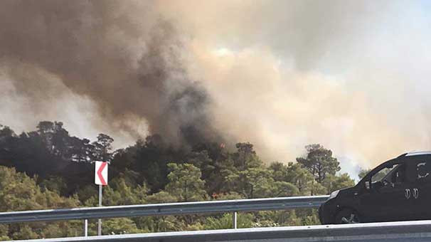 Fethiye'de orman yangını ! Hızla yayılıyor