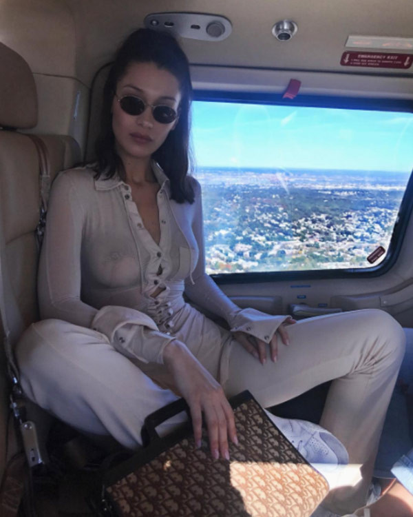 Bella Hadid'in transparan paylaşımı olay oldu