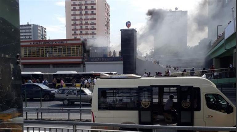 İstanbul'da metroda yangın paniği