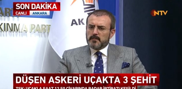Uçak neden düştü ? AK Parti Sözcüsü Ünal'dan açıklama