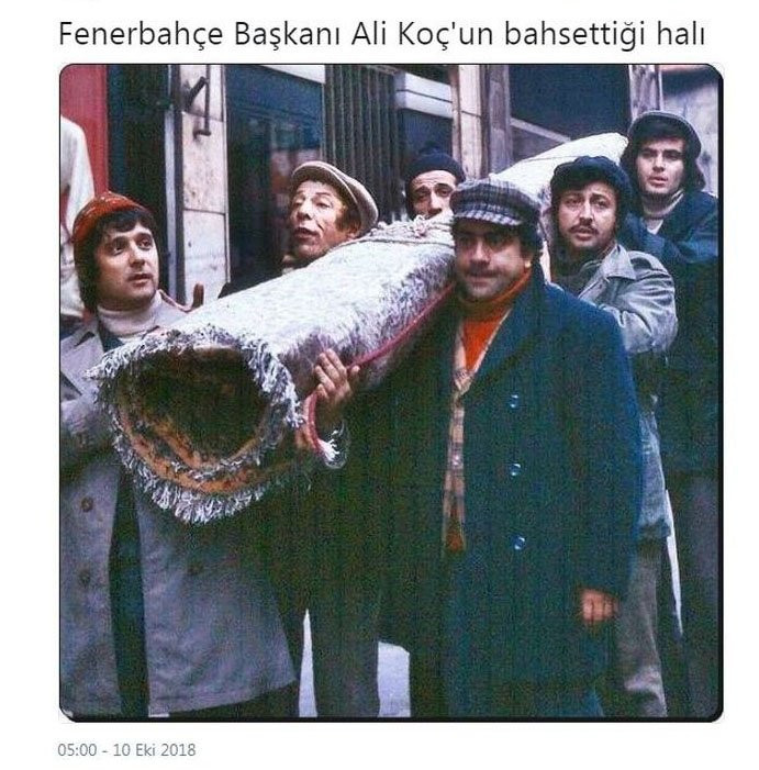 Ali Koç'un 'halı' açıklaması sosyal medyayı salladı !