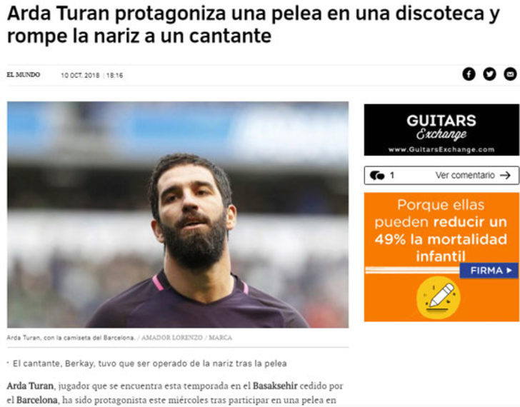 Arda Turan skandalı dünya basınında !