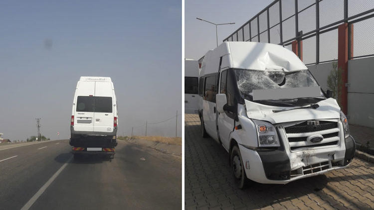 Kaza süsü verilmiş minibüsten çıkanlar şoke etti