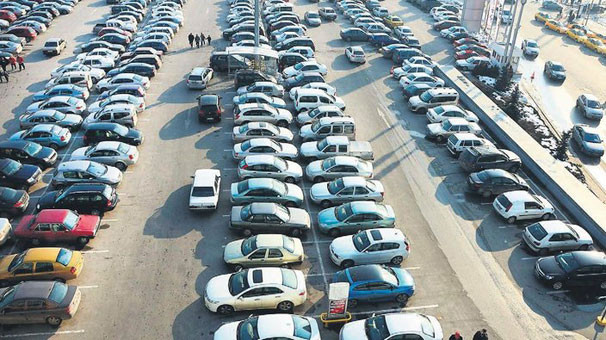 Yediemin otoparkları dolup taştı