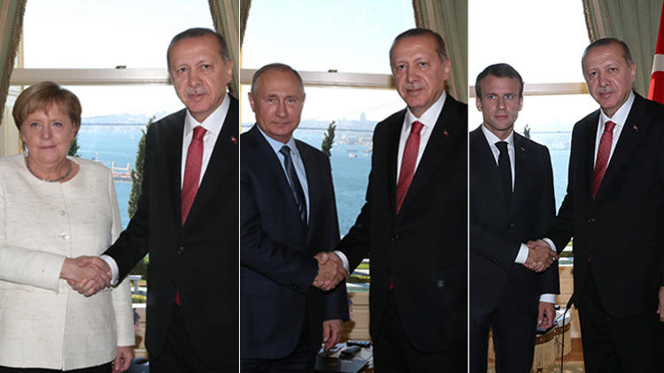 Erdoğan'dan zirve öncesi ikili görüşmeler