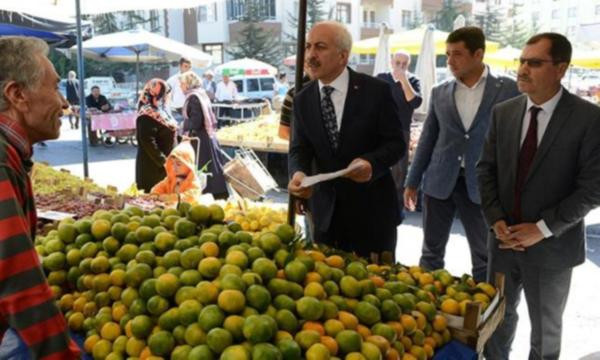 Fiyat denetimi yapan AK Partili başkana, pazarcıdan fatura yanıtı