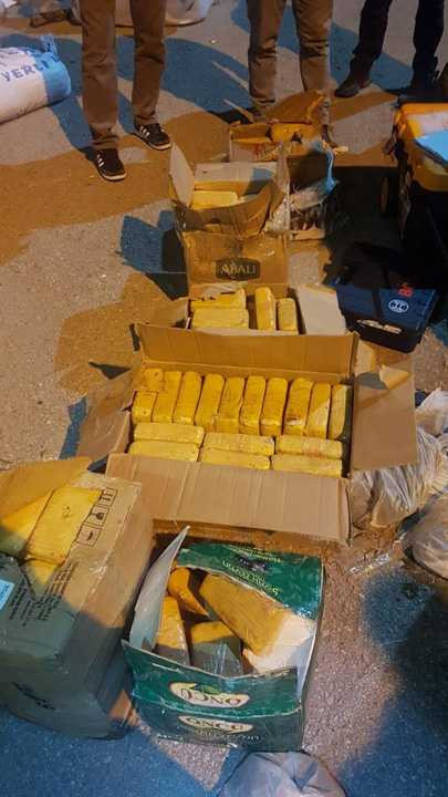 Gıda malzemelerinin arasında 110 kilogram eroin bulundu
