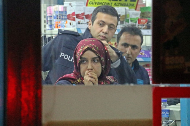 Markette dehşet anları