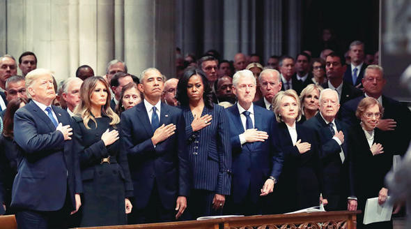 Baba Bush'a böyle veda ettiler