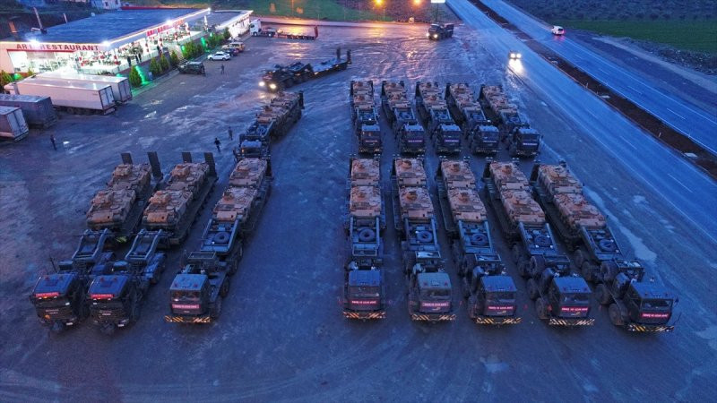 Afrin sınırına büyük sevkiyat
