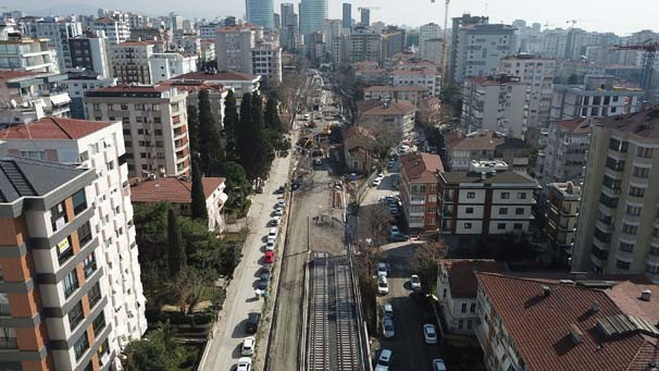 Banliyo hattı çalışmaları böyle görüntülendi