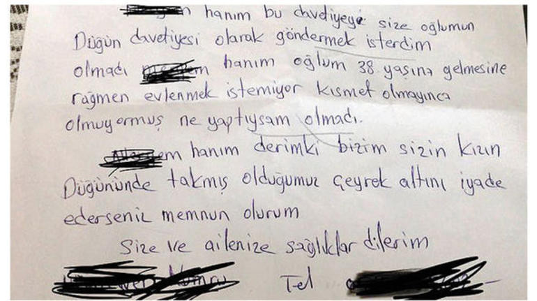 Günün en ilginç haberi ! 7 yıl önce taktığı altını mektupla geri istedi