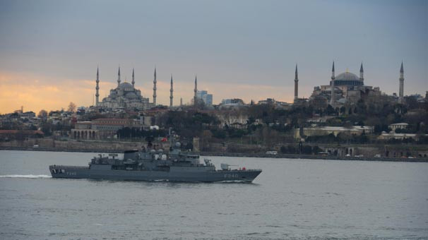 O savaş gemisi Erdoğan için hazır bekledi