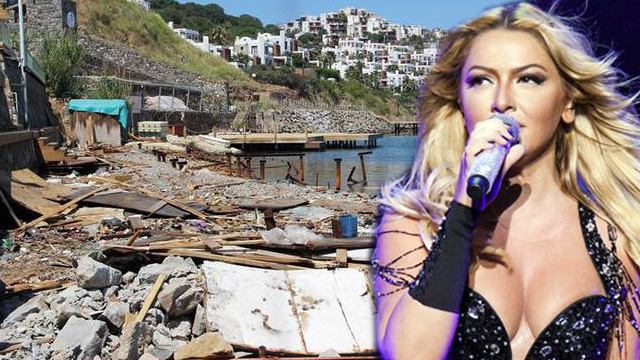 Hadise'nin plajı yıkıldı !