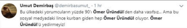 Sosyal medyada Ömer Üründül dayanışması