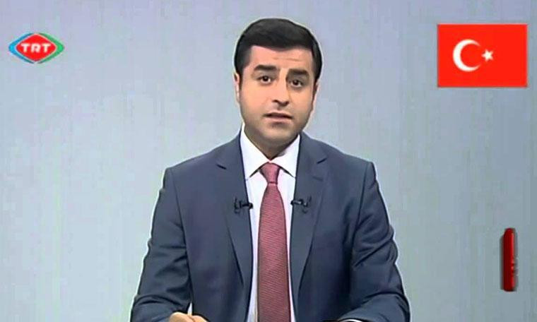 Demirtaş'ın TRT konuşması dev ekrandan izlettirilecek