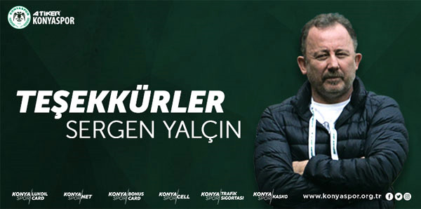 Konyaspor'da Sergen Yalçın dönemi sona erdi