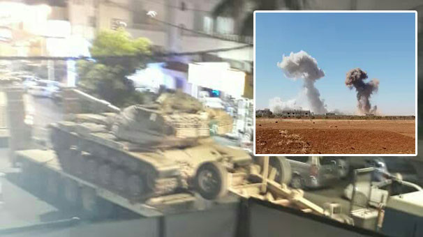 Savaşın ayak sesleri... Jetler ve tanklar bombalıyor !