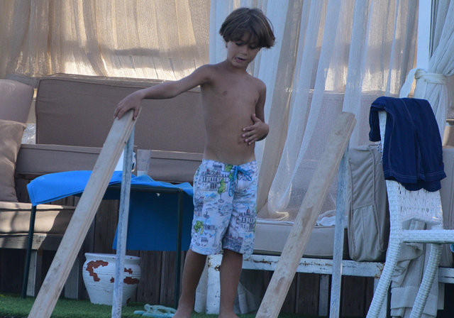 Baba oğul tatil keyfi