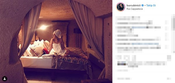 Ünlülerin bornozlu paylaşım aklımına o da uydu