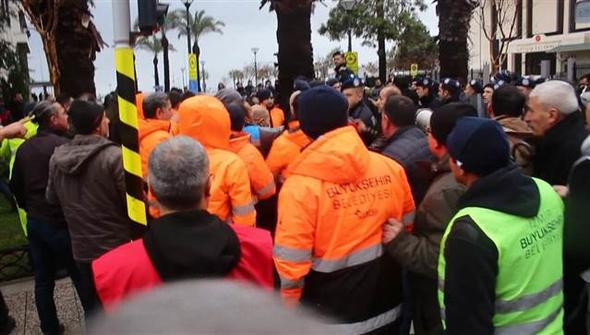 İzmir'de eylem yapmak isteyen işçilere müdahale