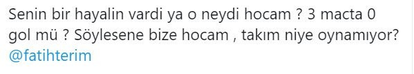 Taraftar Fatih Terim'e ateş püskürdü