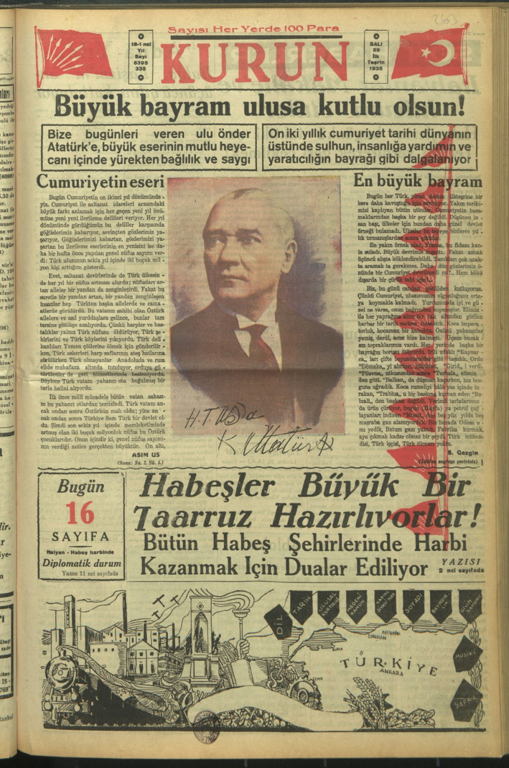 Arşivden çıkan Cumhuriyet Bayramı manşetleri - Resim: 13