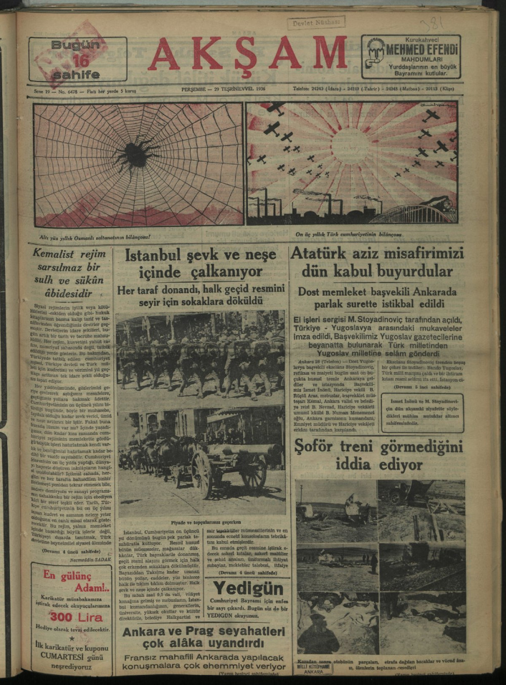 Arşivden çıkan Cumhuriyet Bayramı manşetleri - Resim: 15