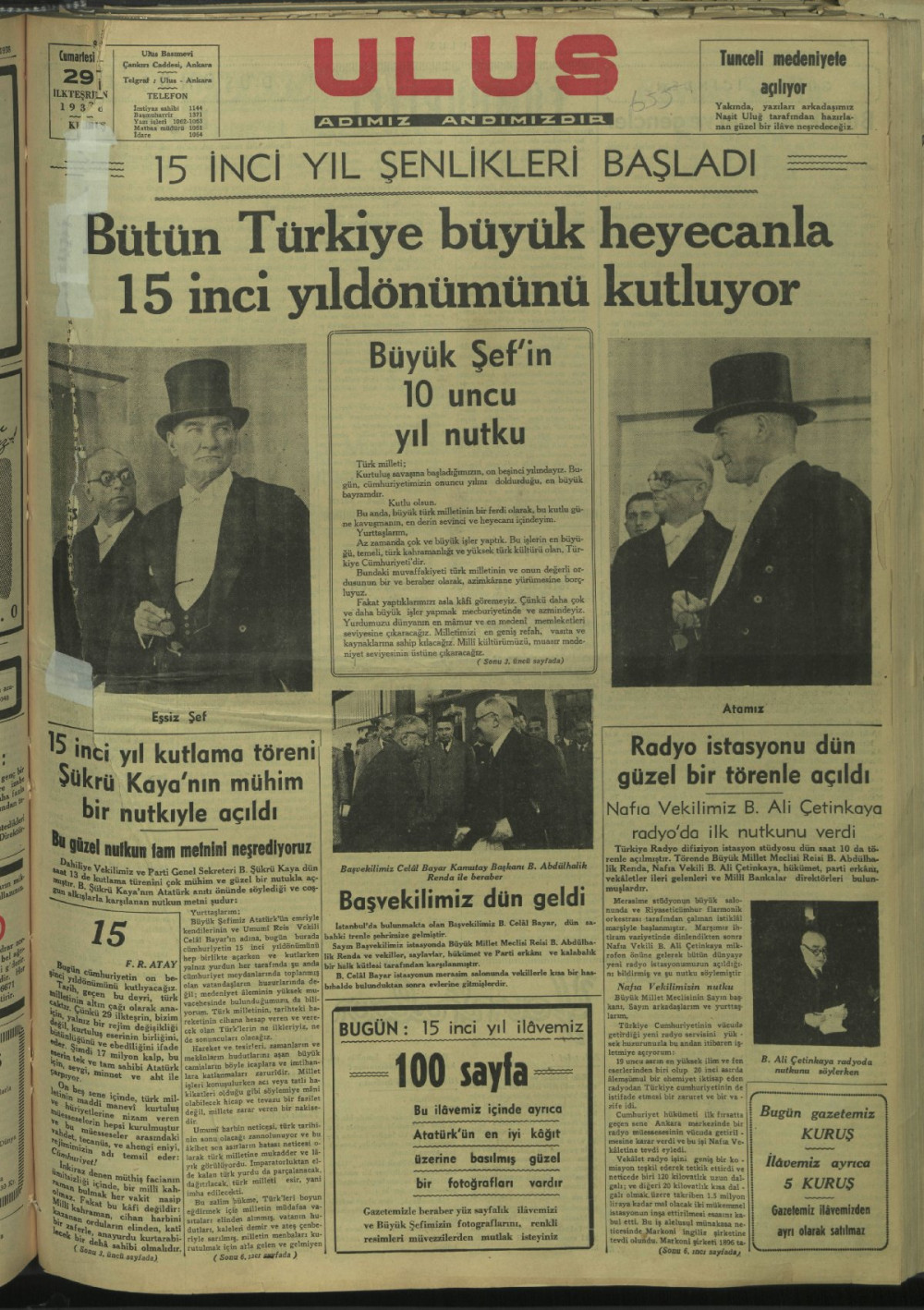 Arşivden çıkan Cumhuriyet Bayramı manşetleri - Resim: 23