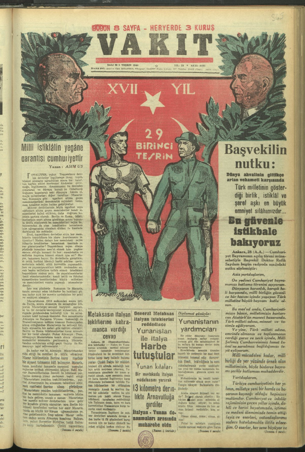Arşivden çıkan Cumhuriyet Bayramı manşetleri - Resim: 29