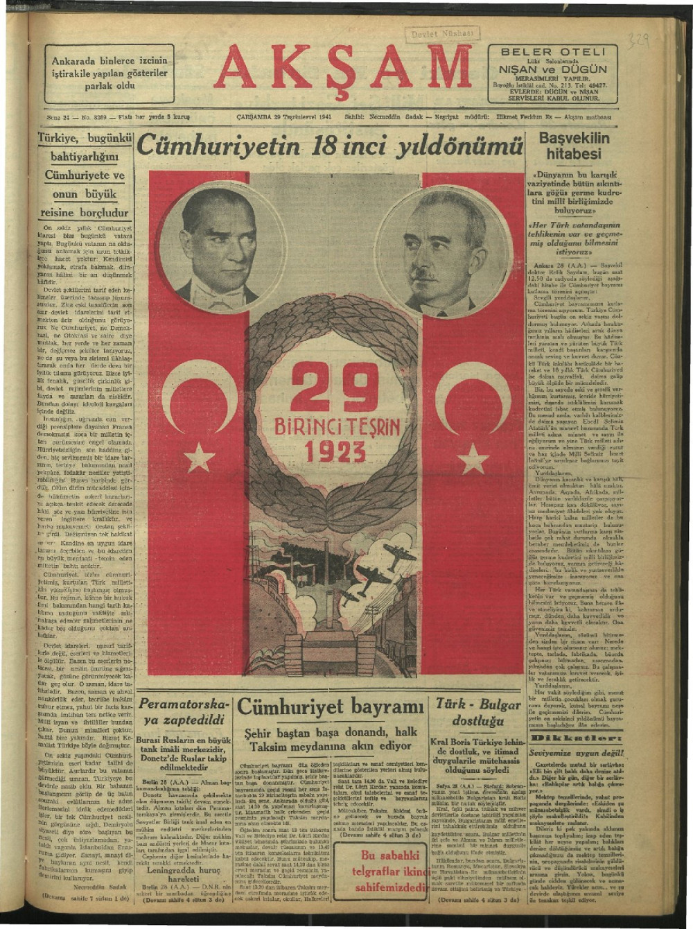 Arşivden çıkan Cumhuriyet Bayramı manşetleri - Resim: 30